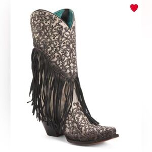 Corral Fringe Embroidered Western Boots